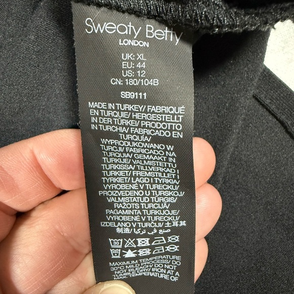 SWEATY BETTY Knot Front Midi Dress size 12 black - Picture 6 of 9